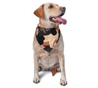 Bandana à motif floral teckel pour chien et chat de petite et moyenne taille, accessoire photo, bandanas triangulaires réglables et lavables