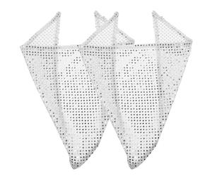 Bandana à Sequins Ambiance Noël pour Chien, 2Pcs, Polyester Argenté | Léger et Respirant, Confortable à Porter, pour Chiot, Photo Prise, Style Scintillant