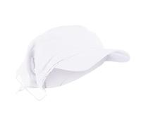 Bandana à visière pour femme - Avec visière - Pour chimiothérapie, cancer - Chapeau d'été pliable - Anti-UV - Pour le golf - Pare-soleil - Casquette en coton, T - blanc, taille unique