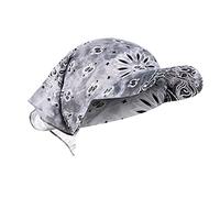Bandana à visière pour femme - Avec visière - Pour chimiothérapie, cancer - Chapeau d'été pliable - Anti-UV - Pour le golf - Pare-soleil - Casquette en coton, gris, taille unique