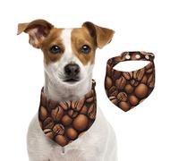 Bandana amusant en grains de café torréfiés pour animaux de compagnie, bandanas réglables pour animaux de compagnie, bandanas lavables double face en coton pour animaux de compagnie, écharpes