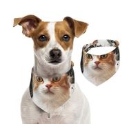 Bandana amusant pour animal de compagnie - Bandana réglable pour animaux de compagnie - Bandana lavable double face en coton triangulaire pour chien et chat - Accessoires de costume pour chiot