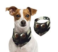 Bandana amusant pour chien - Écharpe réglable pour animaux de compagnie - Bandana lavable double face en coton triangulaire pour chien et chat - Accessoires de costume pour chiot - Taille M