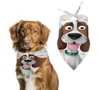 Bandana amusant pour chien en coton doux lavable au quotidien en été durable Triangle réversible Convient pour les chiens et chats de petite, moyenne et grande taille