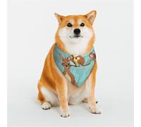 Bandana amusant pour chien Zoo de taille moyenne réglable triangle bavoir double foulard réversible lavable mouchoir quotidien pour chien de taille moyenne et grande taille cadeau