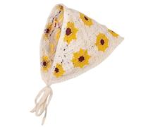 Bandana au crochet, foulard au crochet, foulard à motif floral, bandanas, bandeaux, bandana, bandeau, cravate, foulard tricoté pour femmes et filles
