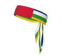 Bandana bandeau de sport aux couleurs du drapeau d'Afrique centrale, idéal pour la course à pied, le yoga et le fitness (hommes et femmes).