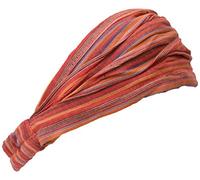 Bandana / Bandeau en coton élastique, style hippie / bohème - Little Kathmandu - Orange - Taille Unique