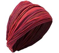 Bandana / Bandeau en coton élastique, style hippie / bohème - Little Kathmandu - Rouge - Taille Unique