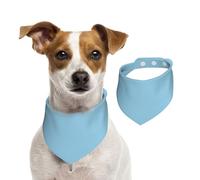 Bandana bleu clair pour chiens de petite, moyenne et grande taille, foulard triangle pour chat ou chien pour fille ou garçon