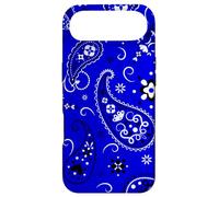Bandana Bleu esthétique avec Motif Cachemire Vintage Floral bohème Coque pour iPhone Air
