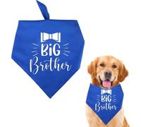 Bandana bleu réglable pour chien Big Brother - Accessoire de costume pour chiens de taille moyenne et grande - 70 x 34 cm