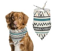 Bandana bohème à rayures triangulaires pour chien et chat - Bavoirs triangulaires lavables pour animaux domestiques