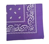 Bandana cachemire - Couvre-chef multifonction pour aventures en plein air 55 x 55 cm - Parfait pour le cyclisme, la randonnée, la course, le yoga, la moto, et plus encore, violet, Taille unique