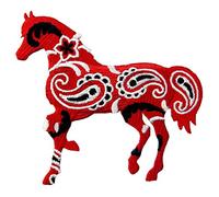 Bandana cachemire Rouge Cheval Écusson brodé Iron on Sew on Patch