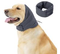 Bandana Chien, Bonnet Chien, Snood Chien, Textiles et accessoires pour chiens, Soulagement de l'anxiété et Calme à Un Endroit Bruyant, S(Gris)