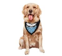 Bandana Chien Chats 30X70Cm Crâne Micronésie Drapeau des Micronésiens Serviettes Triangle pour Animaux Polyester Chiens Bandana Foulards pour Animal De Compagnie Petite, Moyenne Et Grande Taille