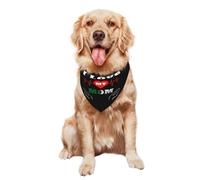 Bandana Chien Chats 30X70Cm J'aime Ma Maman Algérienne, Drapeau Algérien Chiens Bandana Foulards Polyester Bavoir Bandana Triangulaire Chiens pour Animal De Compagnie
