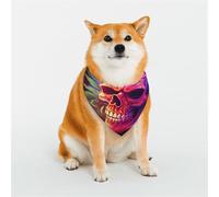 Bandana coloré en forme de crânes pour chiens de petite, moyenne et grande taille, écharpe triangulaire pour fille ou garçon