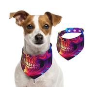 Bandana coloré en forme de crânes pour chiens de petite, moyenne et grande taille, écharpe triangulaire pour fille ou garçon