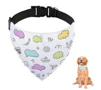 Bandana coloré minimaliste pour chien avec sangle réglable et anneau en D - Bavoirs triangulaires pour animaux de compagnie - Accessoires pour chiens, chiots, chats, décoration lavable en machine