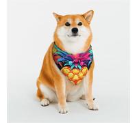 Bandana coloré pour chien ananas taille moyenne réglable triangle bavoirs double foulard réversible lavable mouchoir quotidien pour chien de taille moyenne et grande taille cadeau