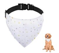 Bandana coloré pour chien avec sangle réglable et anneau en D - Bavoir triangulaire pour animaux de compagnie - Vêtements et accessoires pour chiens, chiots, chats - Lavable en machine