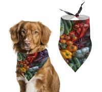 Bandana coloré pour chien en coton doux lavable au quotidien en été durable triangle réversible adapté aux chiens et chats de petite, moyenne et grande taille