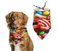 Bandana coloré pour chien en coton doux lavable au quotidien en été durable triangle réversible adapté aux chiens et chats de petite, moyenne et grande taille