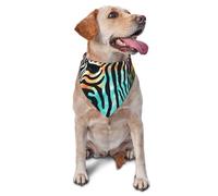 Bandana coloré pour chien et chat de petite et moyenne taille - Accessoire pour photo - Bandana triangulaire réglable - Lavable - Motif zèbre