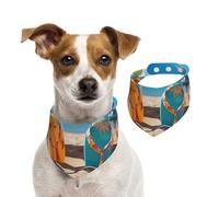 Bandana coloré pour chien - Foulard réglable pour animaux domestiques - Bandana lavable double face en coton triangulaire pour chien et chat - Accessoires de costume pour chiot - Taille L