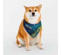 Bandana coloré pour chien paon petite écharpe réglable triangle bavoirs double foulard réversible lavable mouchoir quotidien pour chien de taille moyenne et grande taille cadeau