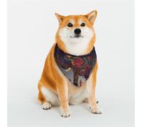 Bandana coloré tribal floral éléphant pour chien grande taille réglable triangle bavoirs double foulard réversible lavable mouchoir quotidien pour chiens de taille moyenne et grande taille cadeau