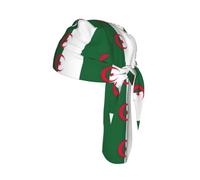Bandana de cyclisme imprimé drapeau de l'Algérie à séchage rapide, casquette de tête de mort respirante à nouer dans le dos, couvre-chef, équipement de course à pied, 55-60 cm