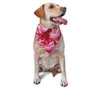 Bandana de jardin pivoine pour chien et chat de petite et moyenne taille, accessoire photo, bandanas triangulaires réglables pour chiot, foulard lavable pour chien