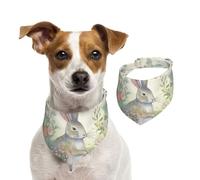 Bandana de jardin pour chien - Écharpe réglable pour animaux de compagnie - Bandana lavable double face en coton triangulaire pour chien et chat - Accessoires de costume pour chiot - Taille L
