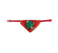 Bandana de Noël en forme de chat pour animal domestique - Écharpe triangulaire amusante avec Père Noël et renne en peluche - Collier bandana pour chiens et chats