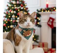 Bandana De Noël pour Chat,Tenue De Déguisement Ajustable pour Animaux De Compagnie | Bandana De pour Noël - pour Les Rassemblements Familiaux Les Séances Photo Les Fêtes Et Les