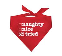 Bandana de Noël pour chien avec inscription « Naughty or Nice » (couleurs assorties)