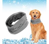 Bandana de Refroidissement pour Chien, Collier de Refroidissement Chiens,Bandana de Glace pour Chien, Bandana Chien pour Rafraîchir Les Animaux en été (Gris/L)
