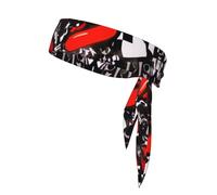 Bandana de sport imprimé double face avec cordon de serrage double face adapté pour le tennis, la course à pied et le yoga