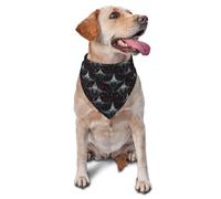 Bandana de style gothique pour chiens de petite, moyenne et grande taille, réglable, motif raie manta