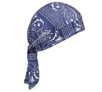 Bandana de tête de pirate de moto - Casquette respirante à séchage rapide | Anti-UV en polyester élasthanne sous casque pour hommes et femmes, motards, cyclisme, randonnée et, bleu marine