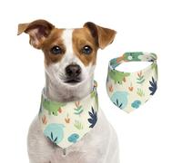 Bandana d'été à motif dinosaure pour chien, lavable et réglable - Bavoirs mignons pour animaux de compagnie pour chiens de taille moyenne et grande taille
