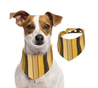 Bandana d'été à rayures jaunes pour chiens, bandanas d'été pour chiens, lavables, réglables, bavoirs triangulaires mignons pour animaux de compagnie pour chiens de taille moyenne et grande taille