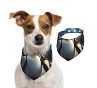 Bandana d'été amusant en forme de pingouins pour chiens, lavables, réglables, triangulaires, mignons pour chiens de taille moyenne et grande taille, chiots et chats, taille L