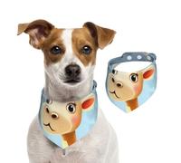 Bandana d'été en forme de girafe pour chien, lavable et réglable - Bavoirs triangulaires mignons pour chiens de taille moyenne et grande - Chiots et chats de petite taille