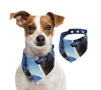 Bandana d'été en forme de loups pour chiens, lavables, réglables, triangulaires, mignons pour chiens de taille moyenne et grande taille, chiots et chats, taille L