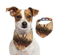 Bandana d'été lavable et réglable en forme de plante du désert pour chien - Bavoirs triangulaires mignons pour chiens de taille moyenne et grande - Chiots et chats de petite taille