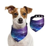 Bandana d'été pour chien, motif ciel étoilé, lavable, réglable, motif galaxie, bavoirs mignons pour chiens de taille moyenne et grande taille, chiots et chats, taille L